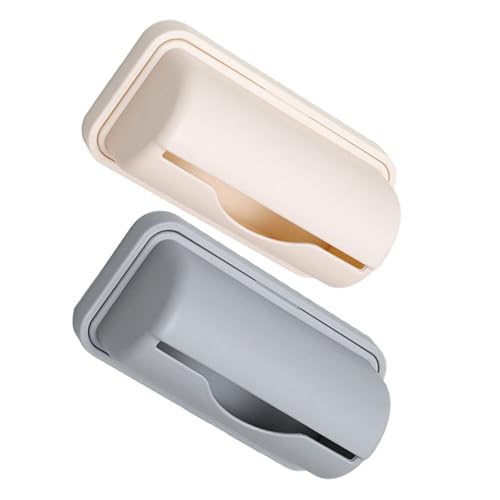 UTHCLO 2 Stück Wandmontierter Müllbeutelspender mit Ziehfunktion Platzsparender Küchenorganizer Einfache Montage ohne Bohren für Schrank und Wand Graue und Farbkombination UTHCLO 2 Stück Wandmontierter Müllbeutelspender mit Ziehfunktion Platzsparender Küchenorganizer Einfache Montage ohne Bohren für Schrank und Wand Graue und Farbkombination von UTHCLO