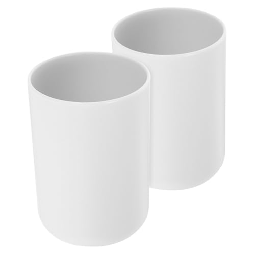 UTHCLO 2 Stück Zahnputzbecher Weiß Wiederverwendbar aus Lebensmittelechtem PP Leicht Vielseitig für Mundspülung Zahnbürstenhalter und Trinkbecher im Bad Geeignet UTHCLO 2 Stück Zahnputzbecher Weiß Wiederverwendbar aus Lebensmittelechtem PP Leicht Vielseitig für Mundspülung Zahnbürstenhalter und Trinkbecher im Bad Geeignet von UTHCLO