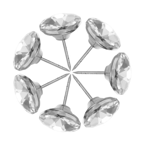 UTHCLO 20 Stück Kristall Strassknöpfe mit Metallschlaufe Runde Transparente Polsterknöpfe für Sofa Kopfteil Nähen DIY Basteln Glitzernde Dekoration für Möbel und Polster von UTHCLO