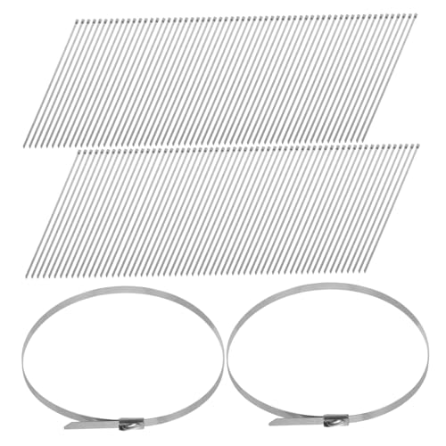 UTHCLO 200 Stück Edelstahlkabelbindungen Bindedraht Aus Edelstahl Edelstahl-rohrband Metallverriegelungsbeziehungen Metallbefestigungen Stahlbandkrawatten Rostfreier Stahl Silber UTHCLO 200 Stück Edelstahlkabelbindungen Bindedraht Aus Edelstahl Edelstahl-rohrband Metallverriegelungsbeziehungen Metallbefestigungen Stahlbandkrawatten Rostfreier Stahl Silber von UTHCLO