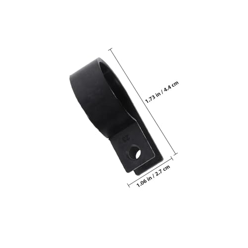 UTHCLO 200 Stück Schwarze Nylon Kabelclips P Form Robust Langlebig Kabelbefestigung Rohrschellen Kabelmanagement für Haushalt Büro Industrie mit Aufbewahrungsbox von UTHCLO