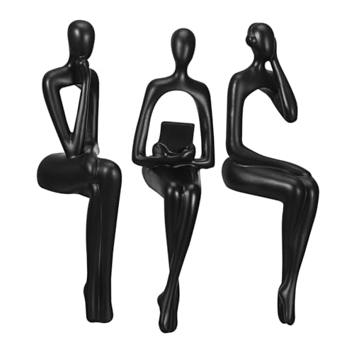 UTHCLO 3 Stück Abstrakte Sitzende Skulpturen Teilig Resin Figuren Moderne Akzentdekoration für Wohnzimmer Büro Regal Stilvolle Heimdekoration Kunstvoller Schreibtisch Schmuck UTHCLO 3 Stück Abstrakte Sitzende Skulpturen Teilig Resin Figuren Moderne Akzentdekoration für Wohnzimmer Büro Regal Stilvolle Heimdekoration Kunstvoller Schreibtisch Schmuck von UTHCLO