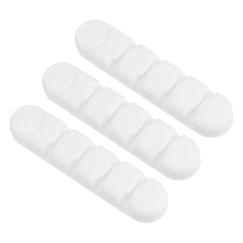 UTHCLO 3 Stück Niedliche Silikon Kabelclips mit Starkem Kleber Kabelhalter für Daten Netzwerkleitungen Flexibler Kabelorganizer zur Schreibtisch Küchennutzung Selbstklebend und Langlebig von UTHCLO