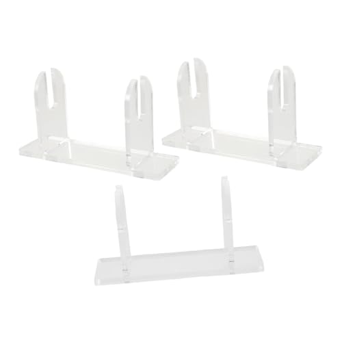 UTHCLO 3 Stück Teiliges Acryl Fan Display Stand Transparenter Japanischer Fächerhalter mit Stabilem Sockel Dekorativer Fächerständer für Zuhause Eleganter Organizer für Faltbare Fächer von UTHCLO