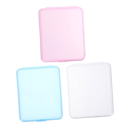 UTHCLO 3 Stück Teiliges Baumwollpad organizer Deckel Tragbarer Reise wattepad spender Vielseitiger Kosmetikschwamm Wattepads behälter für Badezimmer und Schminktisch Kompakte von UTHCLO