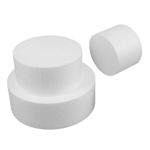 UTHCLO 3 Stück Teiliges Set Runder Schaumstoff Dummy Kuchenformen für Hochzeitstorten für DIY Kuchendekoration Einfach zu Verwenden für Kreative Bastelprojekte und Feierlichkeiten UTHCLO 3 Stück Teiliges Set Runder Schaumstoff Dummy Kuchenformen für Hochzeitstorten für DIY Kuchendekoration Einfach zu Verwenden für Kreative Bastelprojekte und Feierlichkeiten von UTHCLO