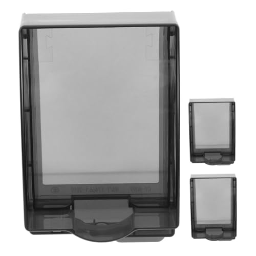 UTHCLO 3 Stück Wasserdichte Steckdosenabdeckung Selbstklebend Wetterfeste Schutzbox für Außensteckdosen Garten Terrasse Spritzwasser Feuchtigkeitsschutz von UTHCLO