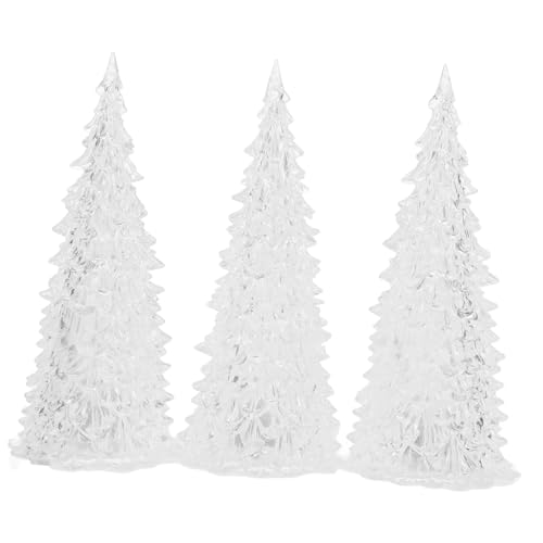UTHCLO 3stücke Teiliges Leuchtender Weihnachtsbaum Acryl Weihnachtsbaum Nachttisch Deko Farben Energieeffizient Für Festliche Tischdekoration Zu Weihnachten von UTHCLO