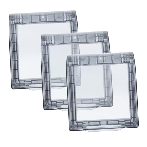 UTHCLO 3 Stück wasserdichte Steckdosenschutzhülle Steckerabdeckungen für Steckdosen Steckdosenabdeckung Abdeckungsabdeckung Outlet Covers äußere Auslassabdeckung Plastik Schwarz von UTHCLO