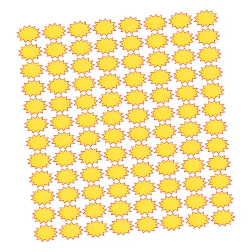 UTHCLO 300 Stück Leere Stern verkaufsschilder Auffällige Preisschilder für Einzelhandel Beschreibbare Preisetiketten für Ladenaktionen Werbeschilder Vielseitig Einsetzbar von UTHCLO