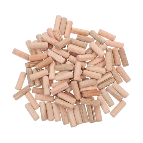 UTHCLO 300 Stück Teiliges Buchenholz-dübel mit Gerillter Oberfläche Natürlicher Holzgriff Rutschfest durch Abgeschrägte Maserung Robuste Holzverbindung für Möbelreparatur Diy-handwerk und von UTHCLO