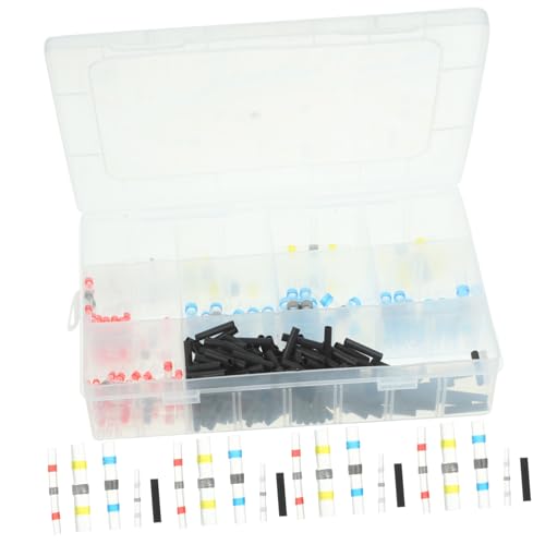 UTHCLO 310 Stück Teiliges Isoliertes Schrumpfschlauch Kabelverbindern und Wasserdichten Lötverbindern Farbcodierte Schrumpfschläuche für Auto und Elektronik Praktische Aufbewahrungsbox von UTHCLO