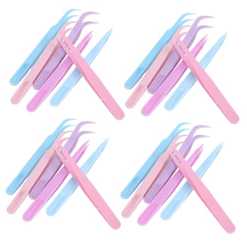 UTHCLO 36 Stück Laborspitzen feine Tipp Pinzetten Uhr Reparatur Pinzette Bastelpinzette aus Kunststoff Professionelle Pinzette Beobachten Sie die Reparatur gerader von UTHCLO