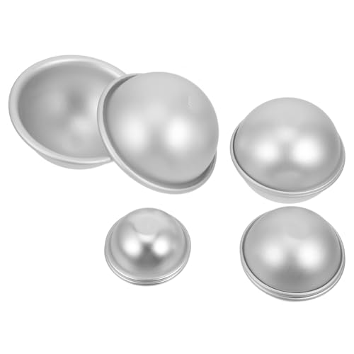 UTHCLO 4 Paare Aluminium Halbkugel Backform Glatte Kanten Antihaftbeschichtet Wiederverwendbar für Badesalzball Basteln DIY Seifenherstellung und Kuchen Halbkreise Leicht zu Reinigen und UTHCLO 4 Paare Aluminium Halbkugel Backform Glatte Kanten Antihaftbeschichtet Wiederverwendbar für Badesalzball Basteln DIY Seifenherstellung und Kuchen Halbkreise Leicht zu Reinigen und von UTHCLO