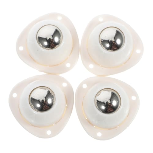 UTHCLO 4 Stck Teiliges Selbstklebende Kleine Möbelrollen aus Abs und Stahl Drehbare Geräuscharme Räder für Küchengeräte Aufbewahrungsboxen und Kleine Behälter von UTHCLO