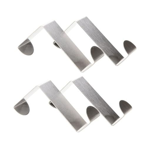 UTHCLO 4 Stk. Edelstahl Türhaken Multifunktionale Türhinter Türgarderobe Rostfreie Schlüsselhalter Platzsparende Garderobenhaken für Bad Küche Büro ohne Bohren Silberfarben UTHCLO 4 Stk. Edelstahl Türhaken Multifunktionale Türhinter Türgarderobe Rostfreie Schlüsselhalter Platzsparende Garderobenhaken für Bad Küche Büro ohne Bohren Silberfarben von UTHCLO