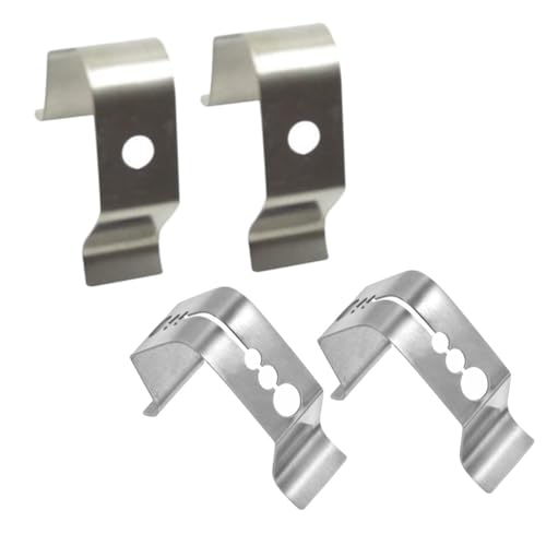 UTHCLO 4 Stück Edelstahl Thermometer Probe Clips Klemmen für Bbq Grill und Räucherofen Hitzebeständig Einfach zu Befestigen zum Fixieren von Fleischthermometern von UTHCLO