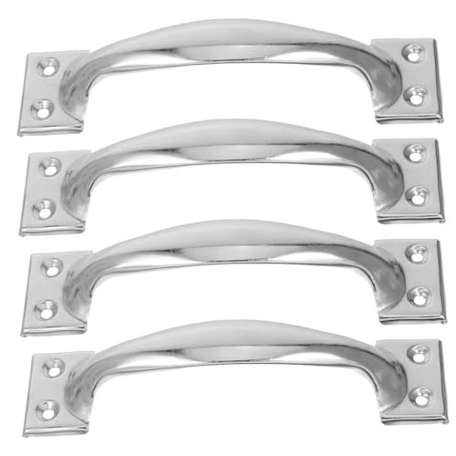 UTHCLO 4 Stück Edelstahl Türgriff Bow-design Ergonomisch Robuste Möbelgriff Schrankgriff Für Schranktüren Gartentore Außentüren Und Scheunentore von UTHCLO