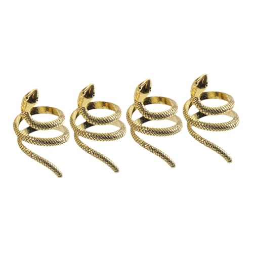 UTHCLO 4stücke Teiliges Set Eleganter Schlangenförmiger Serviettenringe Aus Metall Dekorative Tischaccessoires Für Hochzeiten Dinnerpartys Und Festliche Anlässe Verleiht Jedem Tisch von UTHCLO