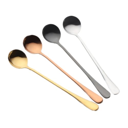 UTHCLO 4 Stück Teiliges Edelstahl Küchenlöffel mit Langem Griff Multifunktionale Rührlöffel für Kaffee Tee Eiscreme Modernes Design in Vier Farbtönen Spülmaschinengeeignet für Dessert UTHCLO 4 Stück Teiliges Edelstahl Küchenlöffel mit Langem Griff Multifunktionale Rührlöffel für Kaffee Tee Eiscreme Modernes Design in Vier Farbtönen Spülmaschinengeeignet für Dessert von UTHCLO