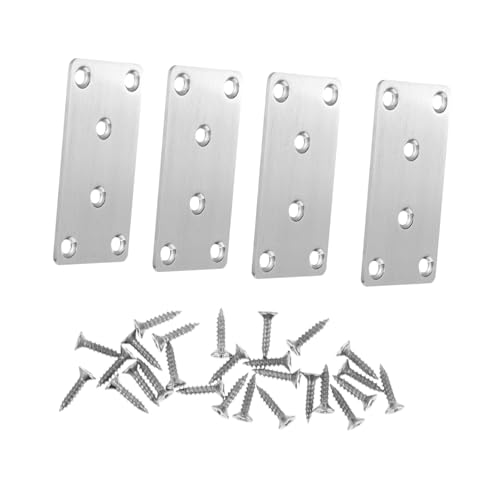 UTHCLO 4 Stück Teiliges Edelstahl Winkelverbinder Rostfrei Abgerundete Kanten Flache und Gerade Verstärkungsplatte Stabile Montage für Möbel Wie Tische Betten Schränke Aufbewahrung und UTHCLO 4 Stück Teiliges Edelstahl Winkelverbinder Rostfrei Abgerundete Kanten Flache und Gerade Verstärkungsplatte Stabile Montage für Möbel Wie Tische Betten Schränke Aufbewahrung und von UTHCLO