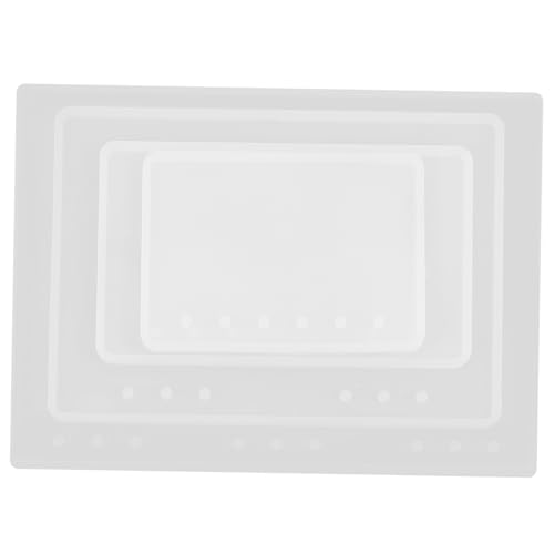 UTHCLO 4 Stück Teiliges Epoxidharz Silikonform für DIY Notizbuch Gießform Kristallharz Form Langlebig Sicher Kreativ von UTHCLO