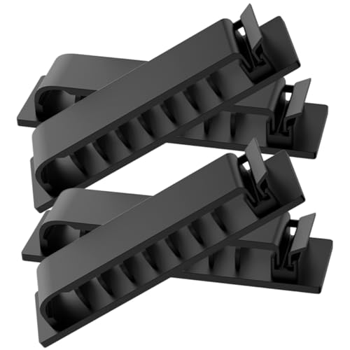 UTHCLO 4 Stück Teiliges Kabelclip Löchern Selbstklebender Ladekabel organizer für Schreibtisch Kabelhalterung ohne Bohren Geeignet für Holz Metall Glas und Kunststoffflächen von UTHCLO