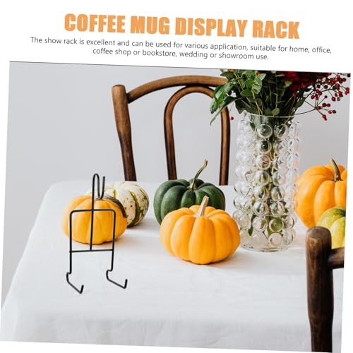 UTHCLO 4 Stück Teiliges Kaffee Teetassenhalter aus Metall Stabiler Becher Untertellerständer Eleganter Organizer für Küche Büro Restaurant und Wohnzimmer Platzsparendes Design von UTHCLO