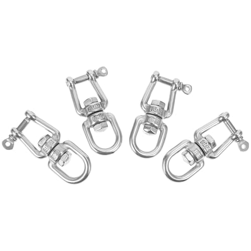 UTHCLO 4 Stück Teiliges Set Schwenk Ringen Robuste Hammock Swivel Ringe für Hängematten Sandsäcke und Mehr Drehbar und Langlebig von UTHCLO