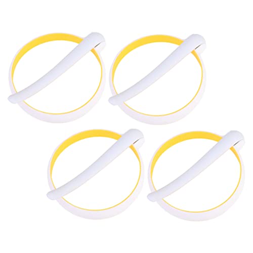 UTHCLO 4 Stück Teiliges Silikon Eierringe Flexible Antihaftbeschichtete Omelette Ringe Hitzebeständig Wiederverwendbar Vielseitig für Spiegeleier Pfanne Frühstück Burger und Pfannkuchen von UTHCLO