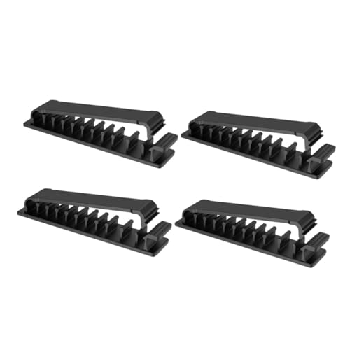 UTHCLO 4 Stück USB Kabelhalter Selbstklebend Verstellbar Kabelmanagement Organizer für Schreibtisch Büro Schlafzimmer Geeignet zur Kabelaufbewahrung und Ladekabel Fixierung von UTHCLO