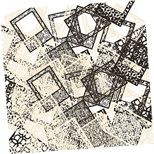 UTHCLO 40 Blatt Geprägtes Spitzenverziertes Scrapbook Motivpapier Dekoratives Bastelpapier für DIY Retro Hintergrundpapiere für Tagebücher Grußkarten Geschenkverpackung und Origami von UTHCLO