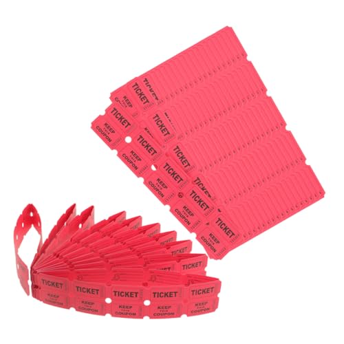 UTHCLO 400 Stück Raffle Tickets Doppelrolle Karneval Lose Spielscheine Event Eintritte Verlosung für Partys Feiern und Fundraiser Rot UTHCLO 400 Stück Raffle Tickets Doppelrolle Karneval Lose Spielscheine Event Eintritte Verlosung für Partys Feiern und Fundraiser Rot von UTHCLO