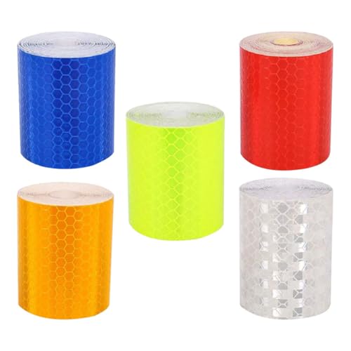 UTHCLO 5 Rollen Selbstklebendes Reflektierendes Klebeband Stark Haftend Wetterfest für Warnmarkierungen und Sicherheitskennzeichnung UTHCLO 5 Rollen Selbstklebendes Reflektierendes Klebeband Stark Haftend Wetterfest für Warnmarkierungen und Sicherheitskennzeichnung von UTHCLO