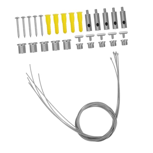 UTHCLO 5 Sätze Lampendrahtseil Aufhängeset aus Stahlseil für Deckenleuchten Pendelleuchten Montage Stabiles Seil mit Aluminiumstreifen Einfache Installation Vielseitig für Wohnzimmer von UTHCLO