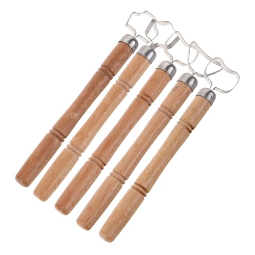 UTHCLO 5 Stück Teiliges Keramik Töpferwerkzeug aus Holz und Metall Langlebig und Robust zum Formen Schneiden Glätten und Modellieren für Anfänger und Künstler UTHCLO 5 Stück Teiliges Keramik Töpferwerkzeug aus Holz und Metall Langlebig und Robust zum Formen Schneiden Glätten und Modellieren für Anfänger und Künstler von UTHCLO