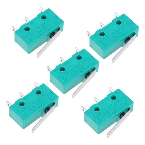 UTHCLO 5 Stück Teiliges Mikroschalter Hebelarm Selbstsichernder Drucktastenschalter Hoher Lastwiderstand Präzise Steuerung für Mechanische Geräte und Elektrische Ausrüstung von UTHCLO