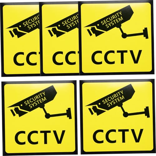 UTHCLO 5 Stück Teiliges Videoüberwachung Warnschild Selbstklebende Sicherheitsaufkleber für Außenbereich Cctv Überwachung Hinweisschilder für Privatgrundstück Wetterfest Stark Haftend UTHCLO 5 Stück Teiliges Videoüberwachung Warnschild Selbstklebende Sicherheitsaufkleber für Außenbereich Cctv Überwachung Hinweisschilder für Privatgrundstück Wetterfest Stark Haftend von UTHCLO