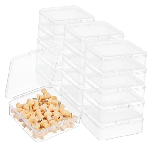 UTHCLO 50stücke Klarer Aufbewahrungsboxen Transparente Bead Box Organizer Für Bastelbedarf Schmuck Büromaterialien Und Stapelbar Und Platzsparend von UTHCLO