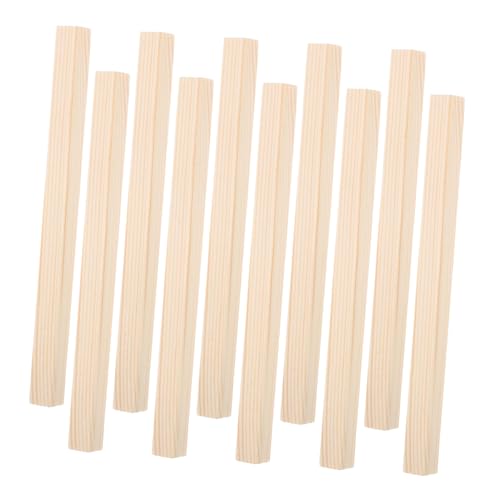 UTHCLO 50 Stück Quadratische Holzstäbe Glatte Unbehandelte Holzdübel für Basteln Modellbau DIY Holzstreifen Kreative Holzstäbe für Malen Schneiden Kleben Stabiles Naturmaterial von UTHCLO