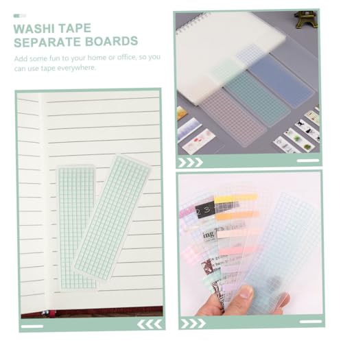 UTHCLO 50 Stück Tape Sample Boards aus Langlebigem Praktisches Washi Tape Aufbewahrungsset mit Abgerundeten Ecken Praktische Klebeband Abrollhilfen für DIY und Bastelbedarf von UTHCLO