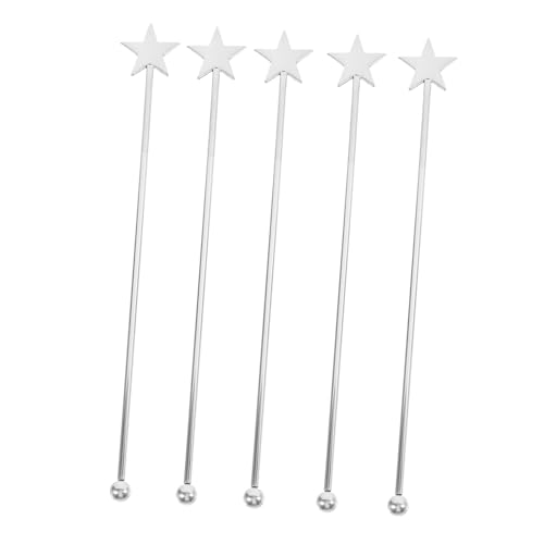 UTHCLO 5Stücke Teiliges Cocktailrührer aus Langlebige Rührstäbe für Kaffee Cocktails und Getränke für Bars und Partys Leicht zu Reinigen und Handlich von UTHCLO