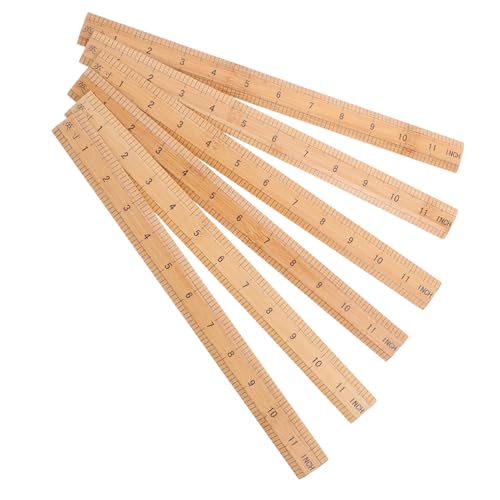 UTHCLO 6 Stück Teiliges Bambus Maßstab mit Dualer Teilung Doppelseitiges Lineal für Nähen Schneiderei Handwerk und Büro Präzise Messwerkzeuge für Schule und Büro UTHCLO 6 Stück Teiliges Bambus Maßstab mit Dualer Teilung Doppelseitiges Lineal für Nähen Schneiderei Handwerk und Büro Präzise Messwerkzeuge für Schule und Büro von UTHCLO