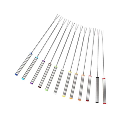 UTHCLO 6 Stück Teiliges Fonduegabel Edelstahl mit Hitzebeständigem Griff Dessert und Obstgabeln für Schokoladenbrunnen Käsefondue Marshmallows und Grillen Zufällige Farbe Zufällige Farbe UTHCLO 6 Stück Teiliges Fonduegabel Edelstahl mit Hitzebeständigem Griff Dessert und Obstgabeln für Schokoladenbrunnen Käsefondue Marshmallows und Grillen Zufällige Farbe Zufällige Farbe von UTHCLO