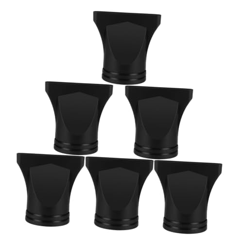 UTHCLO 6 Stück Teiliges Haartrockner Diffusor und Düse Schwarz Anpassungsfähiger Haar Diffusor Aufsatz für Lockiges und Glattes Haar Effektive Luftzirkulation für Schnelles Styling von UTHCLO