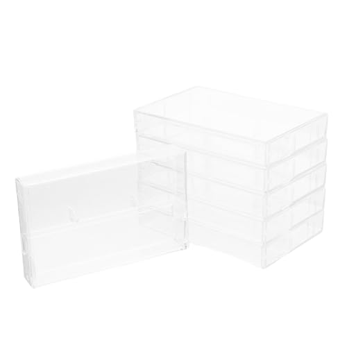 UTHCLO 6 Stück Transparente Kassettendosen aus Kunststoff Hochtransparent Stilvoller Aufbewahrungsbox für Standard Audio Kassetten Praktisch zur Übersichtlichen Organisation und Schutz von UTHCLO