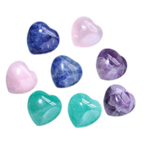 UTHCLO 8 Stück Teiliges Herzförmiges Kristallstein aus Natursteinen Mini Dekoration für Schreibtisch Wohnzimmer Büro Meditation mit Edelsteinmix aus Ostrosit Mondstein Amethyst und UTHCLO 8 Stück Teiliges Herzförmiges Kristallstein aus Natursteinen Mini Dekoration für Schreibtisch Wohnzimmer Büro Meditation mit Edelsteinmix aus Ostrosit Mondstein Amethyst und von UTHCLO