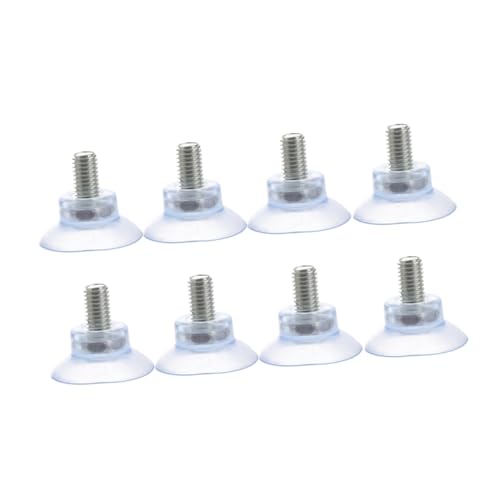 UTHCLO 8 Stück Teiliges PVC Saugnapf Transparente Anti kollisions pads mit Schraubgewinde Vielseitig Einsetzbar für Möbel Glasplatten Fenster und Dekoration Temperaturbeständig Langlebig von UTHCLO