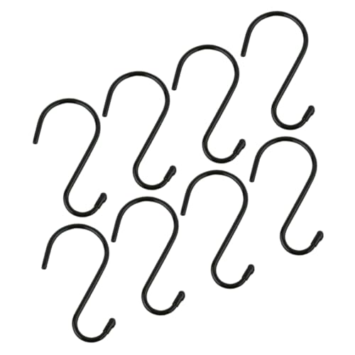 UTHCLO 8 Stück Teiliges S Haken aus Robustem Metall Rutschfest Vielseitig für Küche Bad Schlafzimmer und Garderobe Platzsparend zum Aufhängen von Kleidung Hüten Handtüchern und Taschen von UTHCLO