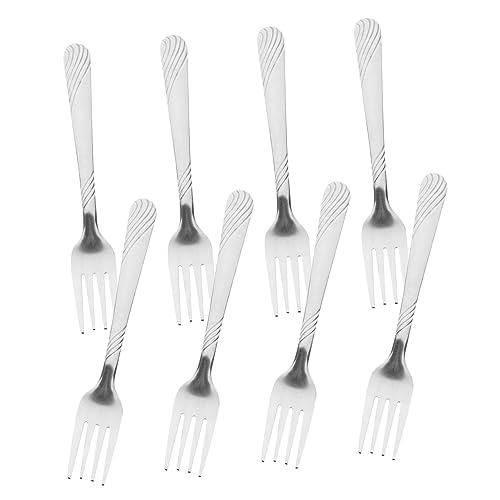 UTHCLO 8 Stück Teiliges Set Gabeln Robuste Steak und Obstgabeln Ergonomisches Design für Täglichen Gebrauch im Restaurant oder Zuhause von UTHCLO